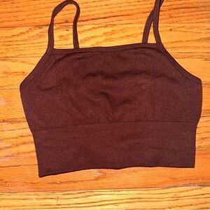 Fabletics Brown Ribbed Bra